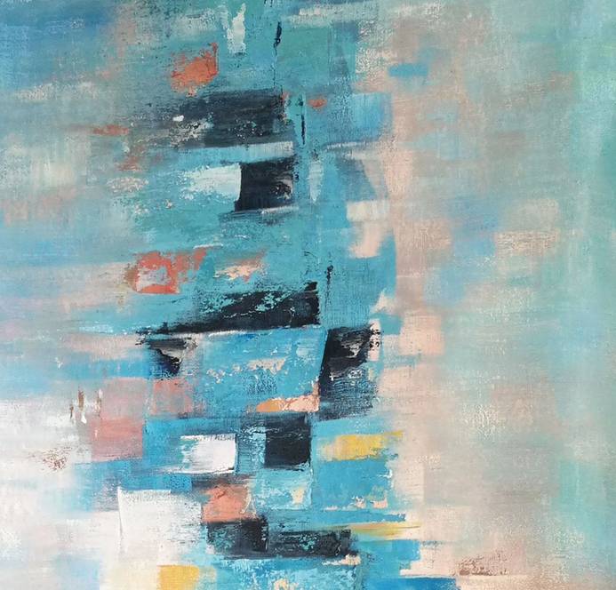 White Handmade Days Contemporary Abstract Canvas Artwork L4U4N